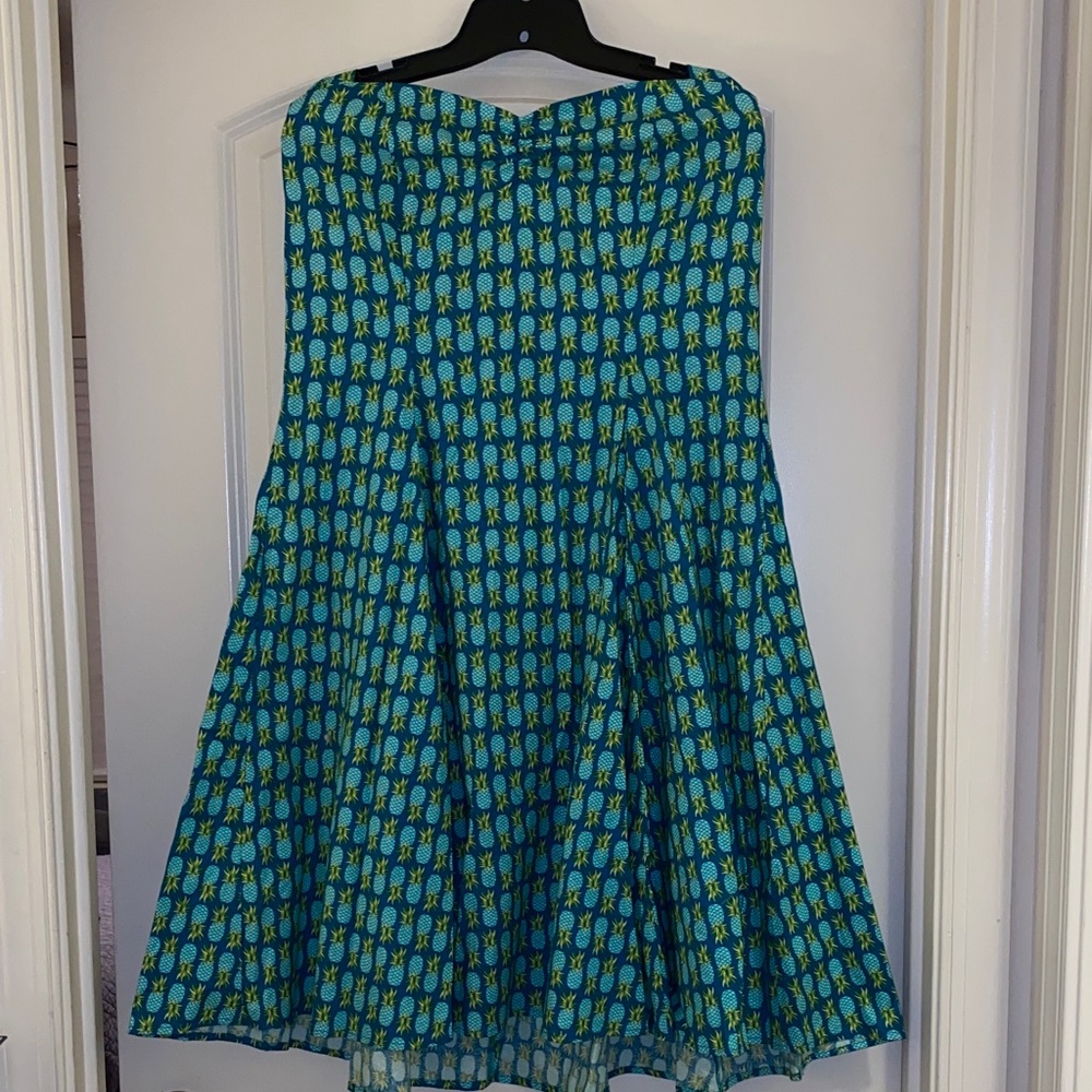 heart of haute pineapple cotton halter dress